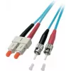 EFB Duplex Šviesolaidinis Patch kabelis SC-ST OM3 50/125µm LSZH Aqua 5m