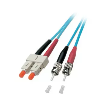 EFB Duplex Šviesolaidinis Patch kabelis SC-ST OM3 50/125µm LSZH Aqua 5m