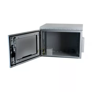 EFB Elektronik 691707IP55.2G – 19 inch 7U IP55 sieninis spintos korpusas, pilkas (RAL 7035), 600x600x400 mm, 100 kg apkrova