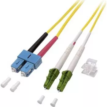 EFB-Elektronik Duplex Jumper LC/APC-SC 9/125µm OS2 LSZH Yellow 2,0mm 7,5m
