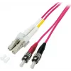 EFB Elektronik Duplex Jumper LC-ST 50/125µm OM4 LSZH Erika Violet 2.0mm 3m