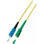 EFB Elektronik ECOFIBER Simplex SC/UPC Single-Mode OS2 Fiber Optic Patch Cable 1 m LSZH Yellow