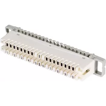 EFB-Elektronik ECOVOICE atjungimo blokas, 10 porų, LSA-Plus/IDC, baltas/pilkas (46005,1)