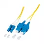 EFB Elektronik O0360.1-1.2 Skaidulinio ryšio jungiamasis laidas 1 m LC Duplex – SC Duplex OS2 vienmodis geltonas