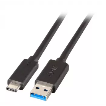 EFB Elektronik USB 3.2 Gen 1 SuperSpeed laidas, Type-A kištukas į Type-C kištuką, 3A, 5 Gbit/s, 0,5 m, juodas