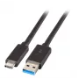 EFB Elektronik USB 3.2 Gen 1 SuperSpeed laidas, Type-A kištukas į Type-C kištuką, 3A, 5 Gbit/s, 0,5 m, juodas
