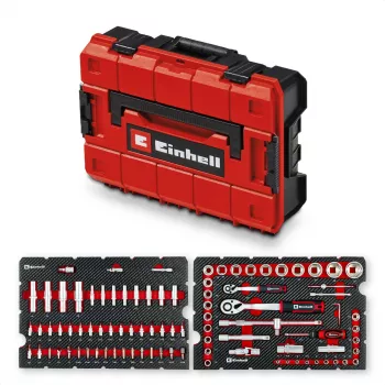 Einhell E-Case 92 dalių dirbtuvės įrankių rinkinys (370514) - Chromo Vanadžio plienas, juoda/raudona | Kur.lt
