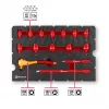 Einhell E-Case VDE Tool Case 24-piece Electrician's Set (Red/Yellow)