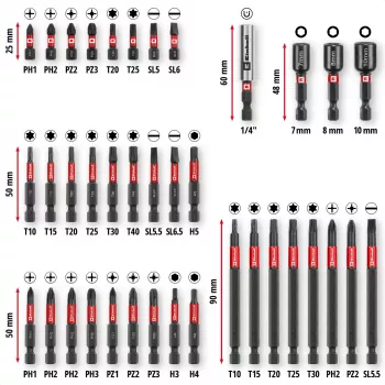 EINHELL-KWB Impact-Bit Set in M-CASE, 38 vnt.