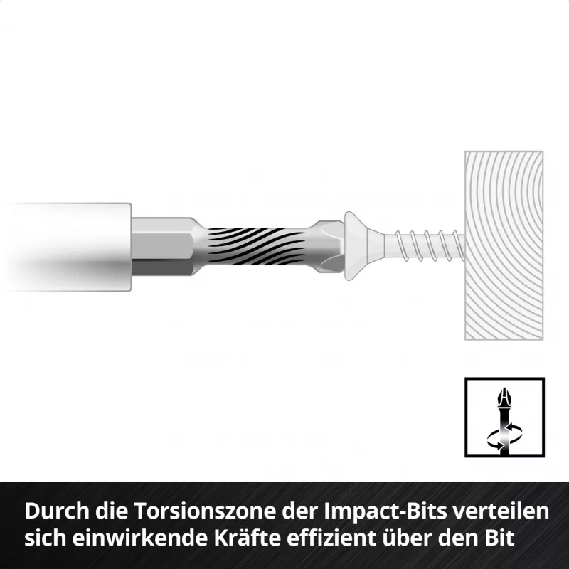 EINHELL-KWB Impact Bit Set in M-CASE, 39 dalių (su lizdiniais rakteliais)
