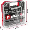 EINHELL-KWB Lizdų ir antgalių rinkinys 1/4 colio, 37 dalių L-CASE dėkle