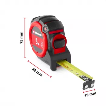 EINHELL-KWB matavimo juosta, 5 m (juoda/raudona)