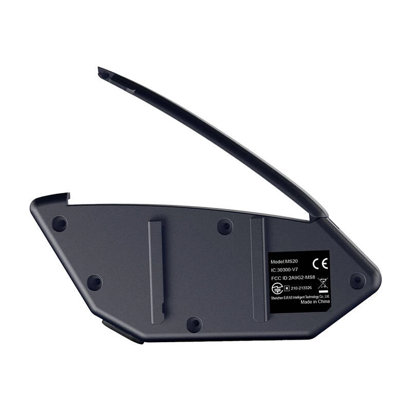 EJEAS MS20 motociklininkų interkomo sistema su Bluetooth 5.1, 1000 m diapazonu, IP65, CVC triukšmo slopinimu, HD stereo garsiakalbiais, FM radiju, USB-C, iki 20 h pokalbio laiko