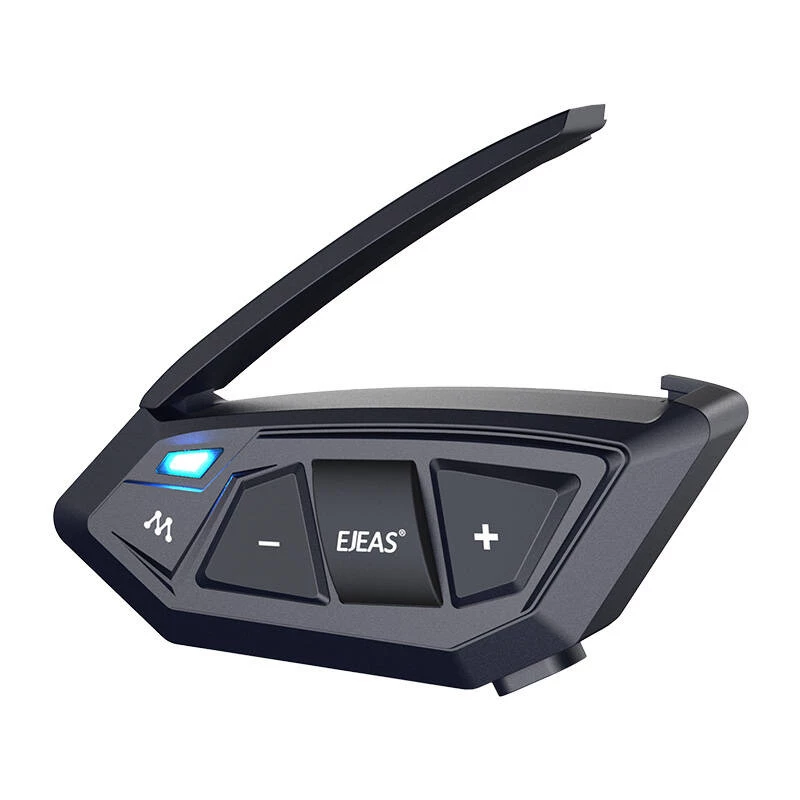 EJEAS MS20 motociklininkų interkomo sistema su Bluetooth 5.1, 1000 m diapazonu, IP65, CVC triukšmo slopinimu, HD stereo garsiakalbiais, FM radiju, USB-C, iki 20 h pokalbio laiko