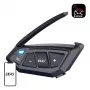 EJEAS MS20 motociklininkų interkomo sistema su Bluetooth 5.1, 1000 m diapazonu, IP65, CVC triukšmo slopinimu, HD stereo garsiakalbiais, FM radiju, USB-C, iki 20 h pokalbio laiko