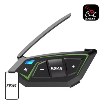 EJEAS MS8-SE Bluetooth motociklininkų domofonas – 8 motociklininkai, 1,5 km atstumas, IP65, 20 h pokalbių laiko