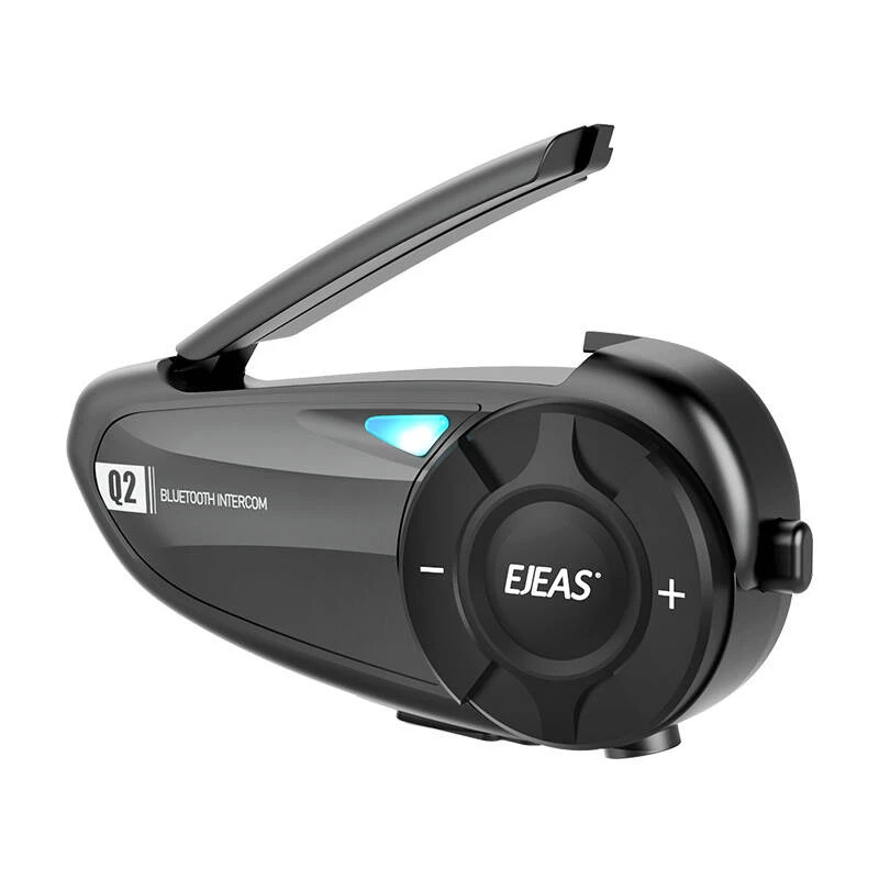 EJEAS Q2 motociklininkų tarpusavio ryšio sistema su Bluetooth 5.1, 800 m atstumu, IP65, DSP ir CVC triukšmo slopinimu, FM radiju, balso asistentu, USB-C, iki 20 h pokalbio laiko