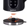 ELDOM C560 Nuvia belaidis virdulys su temperatūros valdymu, 1,7 l, 2200 W, LED ekranas, nerūdijantis plienas/juoda