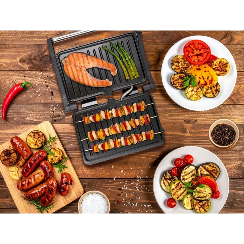Eldom GK110 kontaktinis grilis 2000 W juodas/sidabrinis