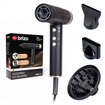 ELDOM HT270 BRIZO plaukų džiovintuvas 2200W joninis itin tylus 3 šilumos režimai šalto oro pūtimas automatinis valymas juodas