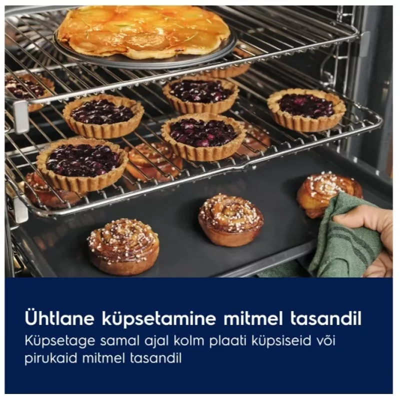 Elektrinė įmontuojama orkaitė Electrolux EOF7P86H3, 71 l, pirolizės savaiminis valymas, A+ energijos klasė, SenseCook ir SteamBake