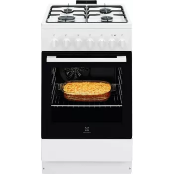 Electrolux LKK520032W laisvai stovinti viryklė su dujine kaitlente ir elektrine orkaite, 50 cm, balta