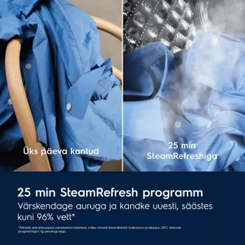 Electrolux SteamCare 700 UniversalDose skalbimo mašina, 10 kg, 1600 aps./min., balta