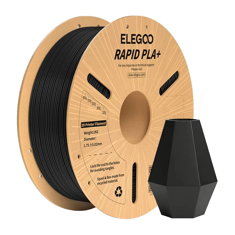 ELEGOO Rapid PLA+ Filament (Juoda) | Kur.lt