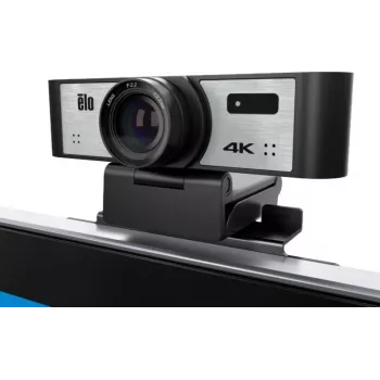 „Elo“ 4K konferencinė kamera su USB-C, nuotolinio valdymo pultu, 1,8 m kabeliu, suderinama su „Elo“ 03 serijos liečiamaisiais ekranais (E988153)