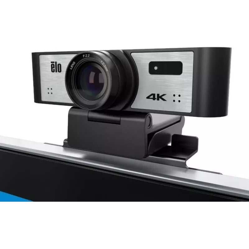 „Elo“ 4K konferencinė kamera su USB-C, nuotolinio valdymo pultu, 1,8 m kabeliu, suderinama su „Elo“ 03 serijos liečiamaisiais ekranais (E988153)