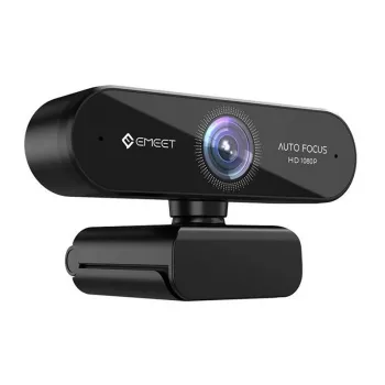 EMEET SmartCam Nova Webcam – 1080p Full HD, dvigubas mikrofonas su AI triukšmo slopinimu, privatumo užsklenda, USB