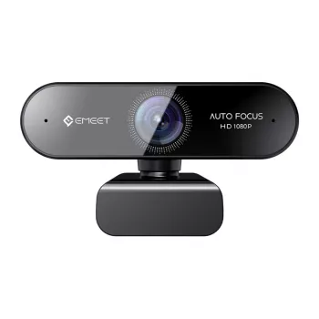 EMEET SmartCam Nova Webcam – 1080p Full HD, dvigubas mikrofonas su AI triukšmo slopinimu, privatumo užsklenda, USB