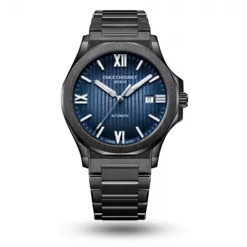 EMILE CHOURIET MAN Automatinis Nardymo Laikrodis 41mm Nerūdijantis Plienas Juodas Ciferblatas