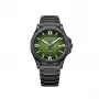 EMILE CHOURIET Vyriškas automatinis chronografinis laikrodis 41mm juodas ciferblatas juodas odinis dirželis 081172GHHE8H