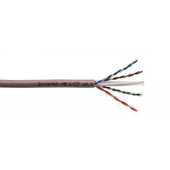 EMITER Cat.6 U/UTP 450MHz LS0H B2ca vientiso vario tinklo kabelis, 4x2x23AWG, 305m ritė dėžėje