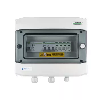 EMITER EM-453N_AC Hermetiškas AC skirstomasis skydas IP65 su Noark 2 tipo viršįtampio ribotuvu ir 40A/300mA A tipo diferencine relė, trifazis