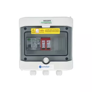 EMITER EM-264_AC Prijungiamasis hermetiškas IP65 skirstomasis įrenginys su AC Dehn 2 tipo viršįtampių apsauga, 16A 1-F, RCD A tipo 40A/300mA