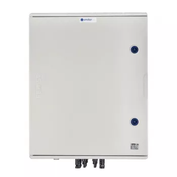 EMITER Switchgear Attached DCAC Hermetic IP66 EMITTER su DC apsauga nuo viršįtampių Dehn 1000V Type 1+2, 4 x PV String, 4 x MPPT // Ogr. AC Dehn Type 1+2, 100A 3-Phase, FR 100A, Syg. Faz + Socket