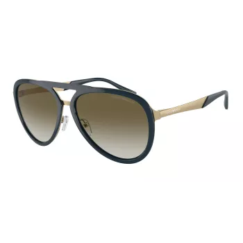 EMPORIO ARMANI EA2145-33598E Vyriški kvadratiniai akiniai nuo saulės, matinė juoda, tamsiai pilki stiklai, 59 mm