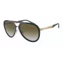 EMPORIO ARMANI EA2145-33598E Vyriški kvadratiniai akiniai nuo saulės, matinė juoda, tamsiai pilki stiklai, 59 mm