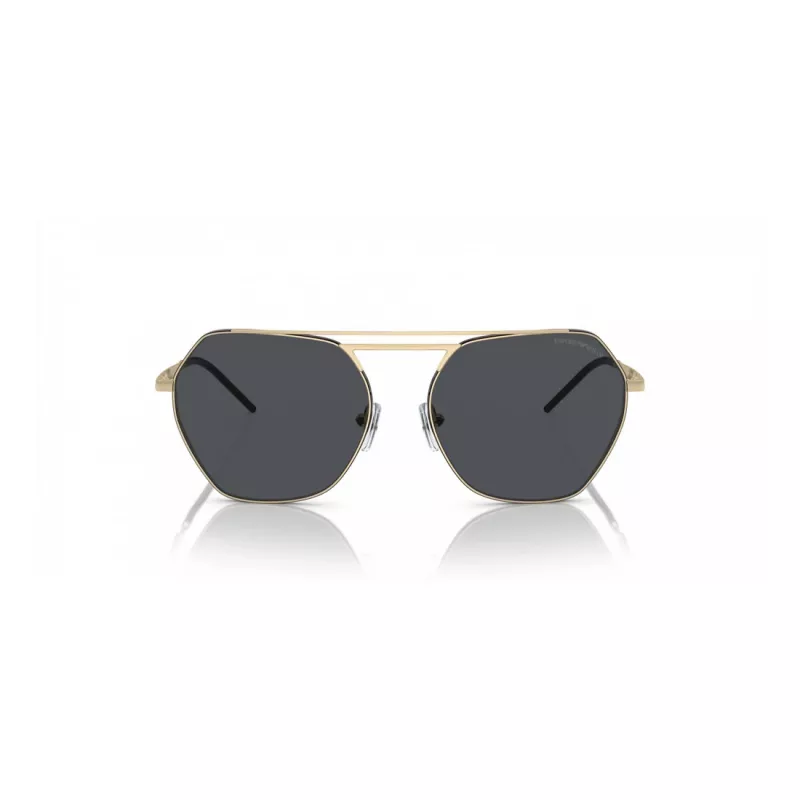 EMPORIO ARMANI EA2148-301387 Vyriški akiniai nuo saulės, matinio juodo rėmelio, tamsiai pilki lęšiai, 56 mm