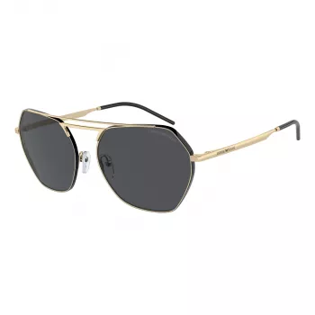 EMPORIO ARMANI EA2148-301387 Vyriški akiniai nuo saulės, matinio juodo rėmelio, tamsiai pilki lęšiai, 56 mm