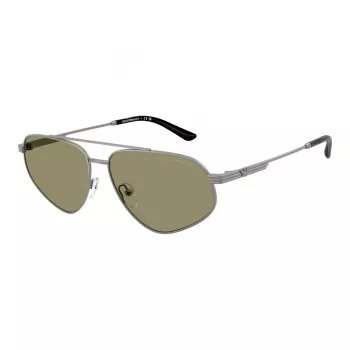 EMPORIO ARMANI EA2156-30032A Vyriški Akiniai nuo Saulės – Matinio Juodo Rėmelio, Pilki Gradientiniai Lęšiai, 59 mm