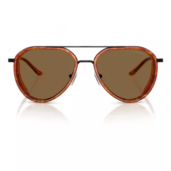 EMPORIO ARMANI EA2163-3001OR Vyriški Akiniai nuo Saulės – Blizgus Juodas Rėmas, Tamsiai Pilki Lęšiai, 56 mm