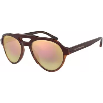 EMPORIO ARMANI EA4128F57494Z Vyriški stačiakampiai akiniai nuo saulės, matinė juoda, pilki lęšiai 54/21/140 mm