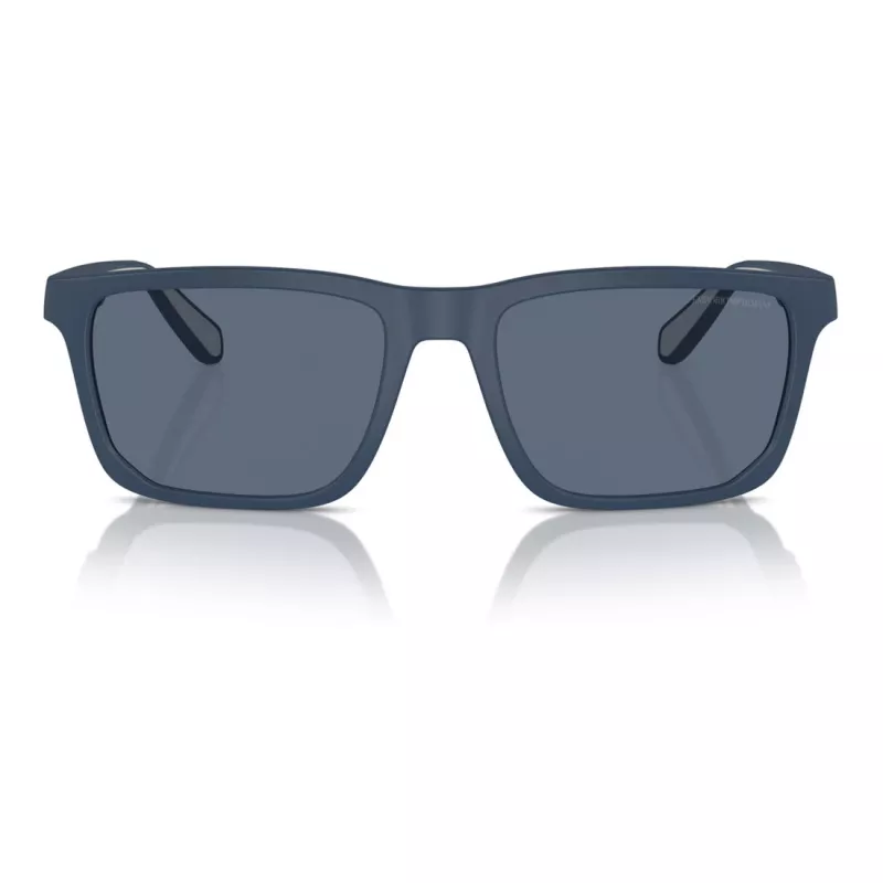 EMPORIO ARMANI EA4219-576380 Vyriški stačiakampiai akiniai nuo saulės – matinio juodo rėmelio, pilki lęšiai, 57 mm