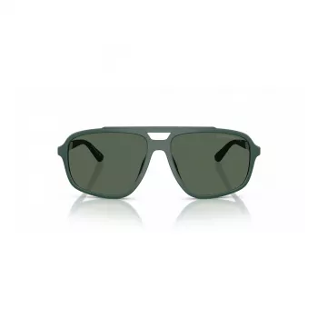 EMPORIO ARMANI EA4236U619071 Vyriški Akiniai nuo Saulės – Matinė Juoda Pilotų Įkvėpta Kvadratinė Forma, Tamsiai Pilki Stiklai, 59 mm