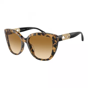 EMPORIO ARMANI Moteriški katės akies akiniai nuo saulės EA4214U60593B Skaidrus rudas rėmas Rudi gradientiniai lęšiai 54/18/140 mm