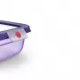 EMSA ONECLICK šviežio maisto laikymo indas 2,3 L, stačiakampis, violetiniu dangteliu, hermetiškas, nepralaidus, be BPA, tinka mikrobangų krosnelei ir indaplovei 3110601760