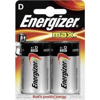 Energizer MAX šarminės D baterijos, 2 vnt. blister (LR20) E300129200